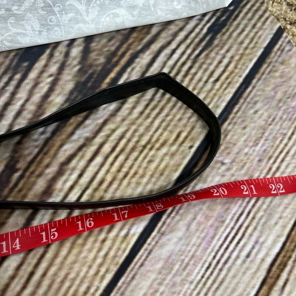 Gold Coral Black Leather Crossbody Organizer Hipster Bag 6x8x3 - Picture 8 of 10